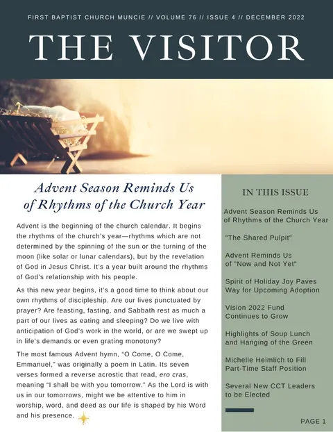 The Visitor, December 2022, cover