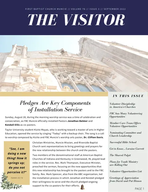 The Visitor, September 2022, cover