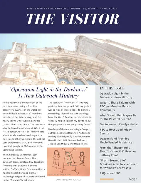 The Visitor, March 2022, cover